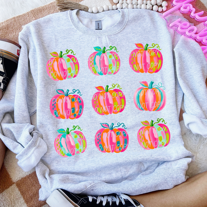 Painted Pumpkins DTF Print