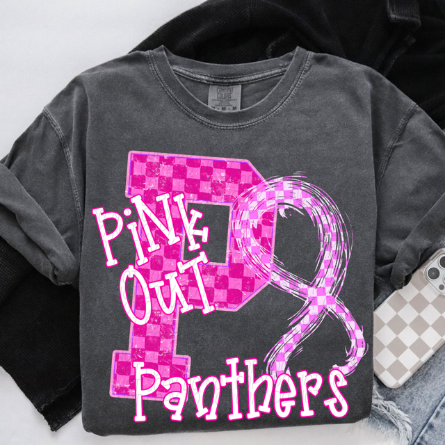Pink Out Varsity DTF Print