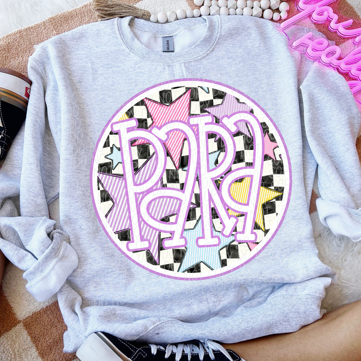 Back To School Stars Purple - Occupations DTF Print