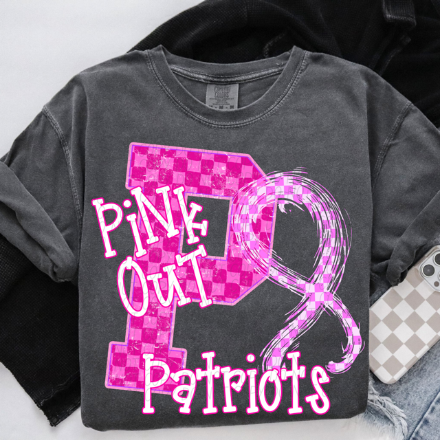 Pink Out Varsity DTF Print