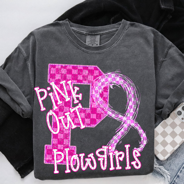 Pink Out Varsity DTF Print