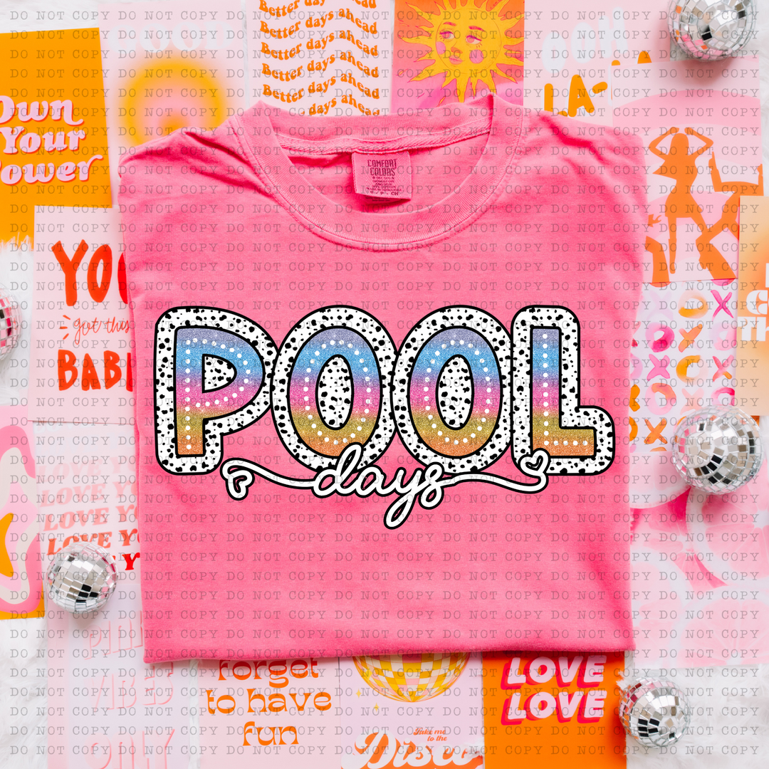 Pool Days DTF Print