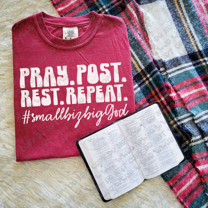 Pray Post Rest Repeat DTF Print
