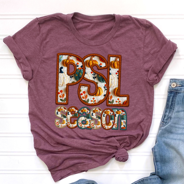 PSL Season Faux Embroidery DTF Print