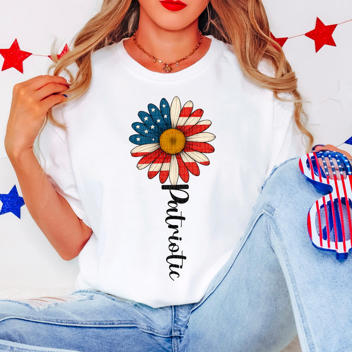 Patriotic Sunflower DTF Print