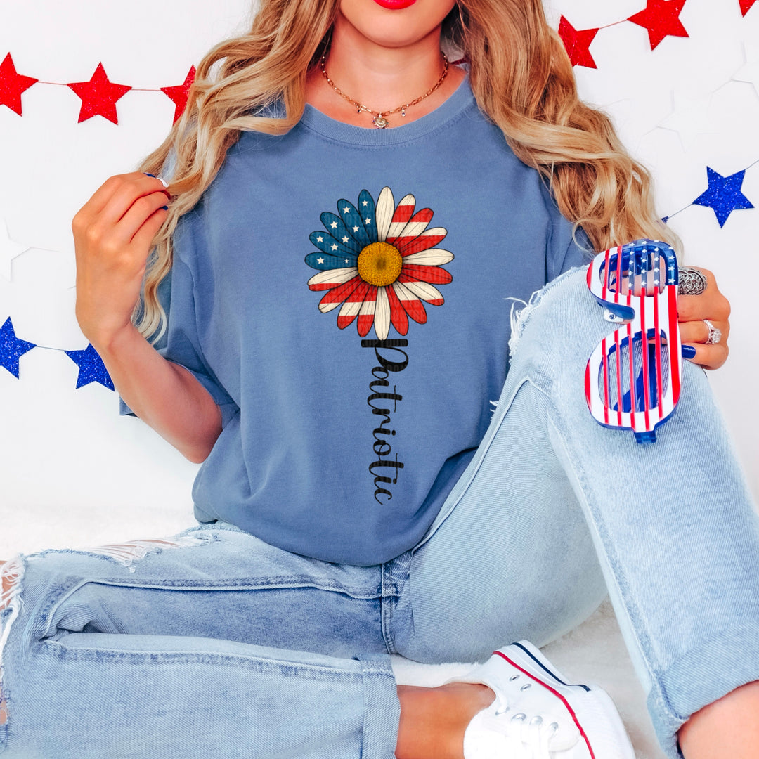 Patriotic Sunflower DTF Print