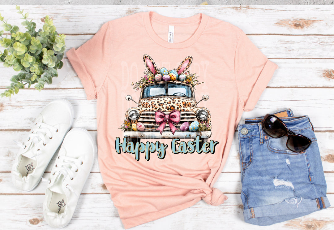 Happy Easter Truck DTF Print