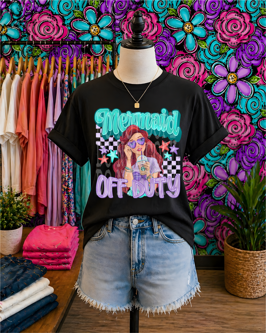 Mermaid Off Duty DTF Print