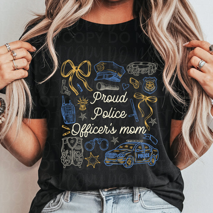 Proud Police Officer Family DTF Print
