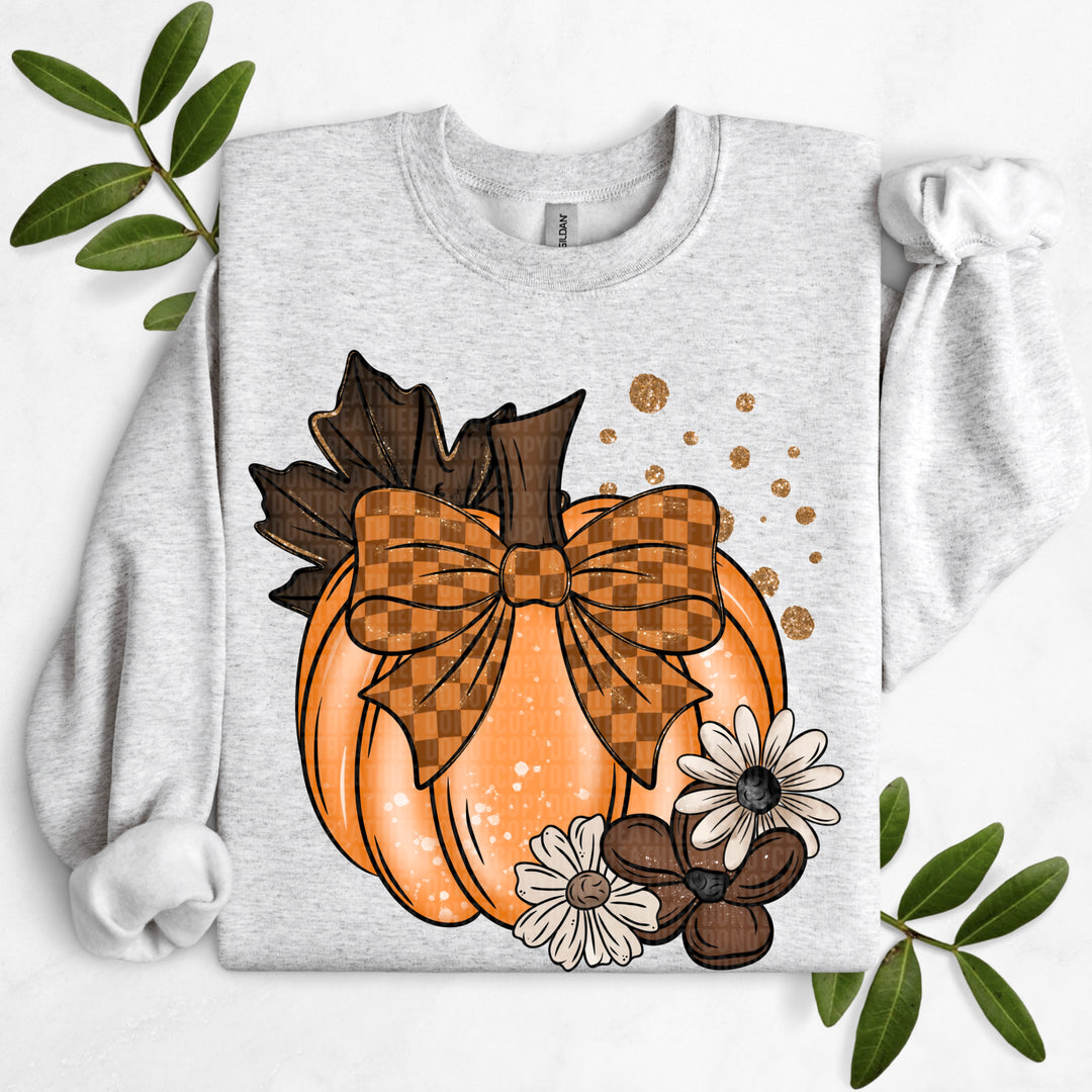 Pumpkin Floral DTF Print