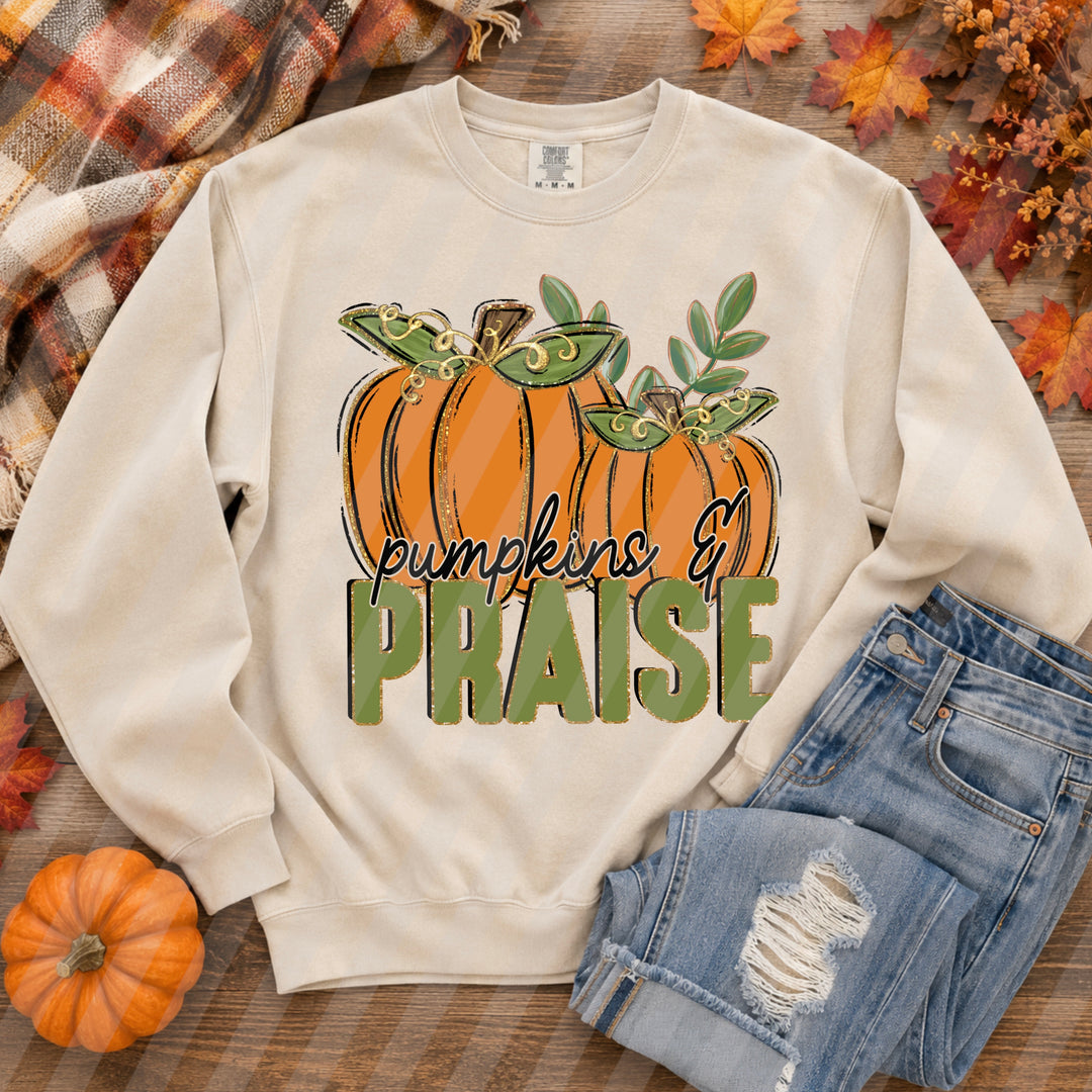 Pumpkins And Praise DTF Print