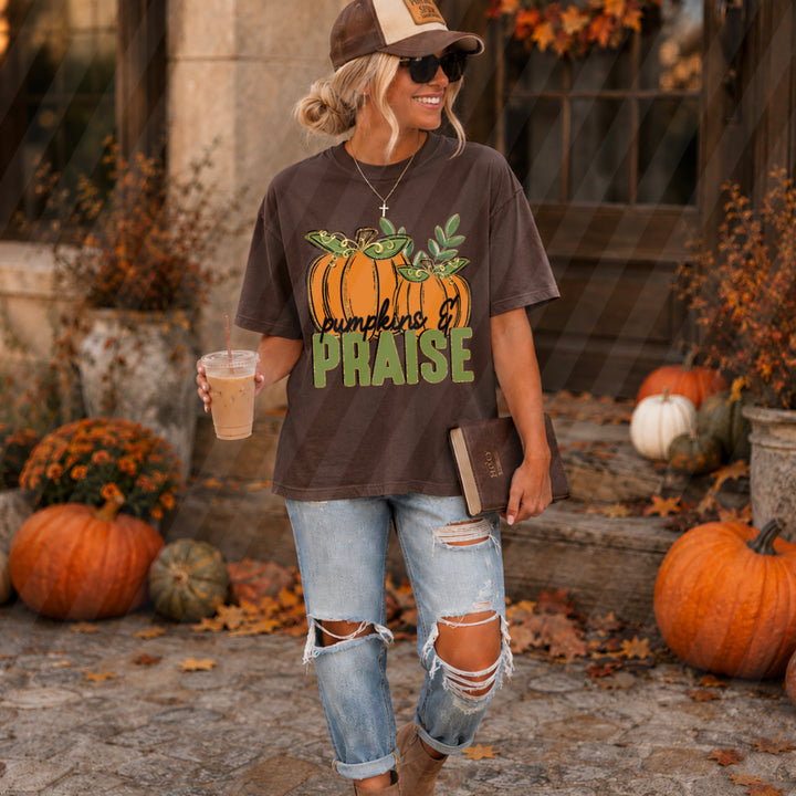 Pumpkins And Praise DTF Print
