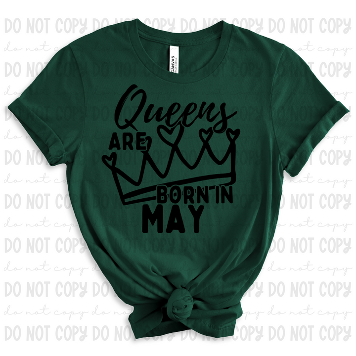 Queens are Born in May DTF Print