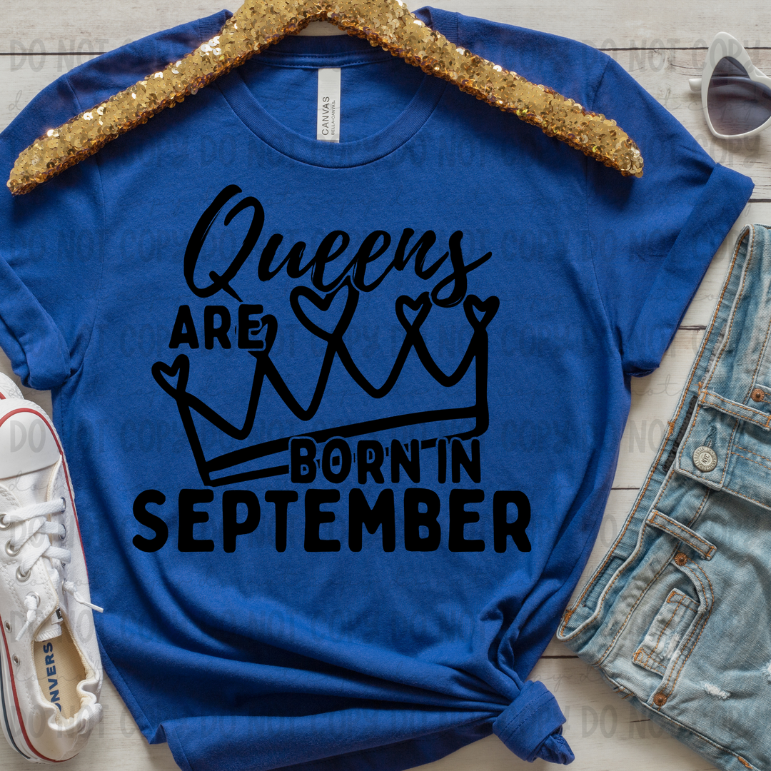 Queens are Born in September DTF Print