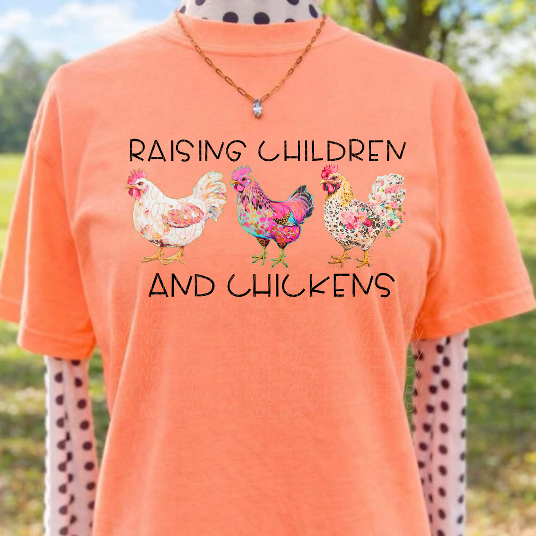 Raising Children and Chickens DTF Print