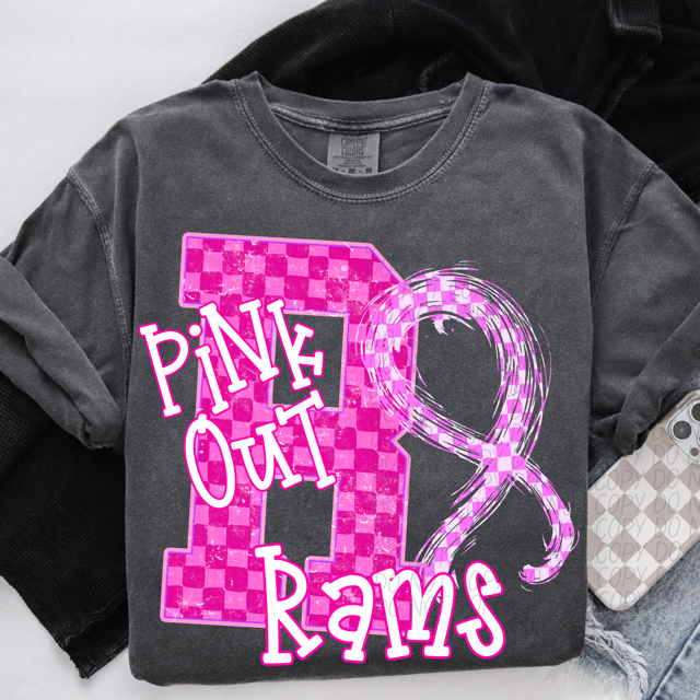 Pink Out Varsity DTF Print