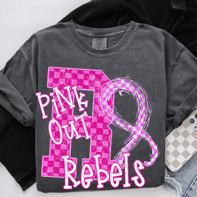 Pink Out Varsity DTF Print