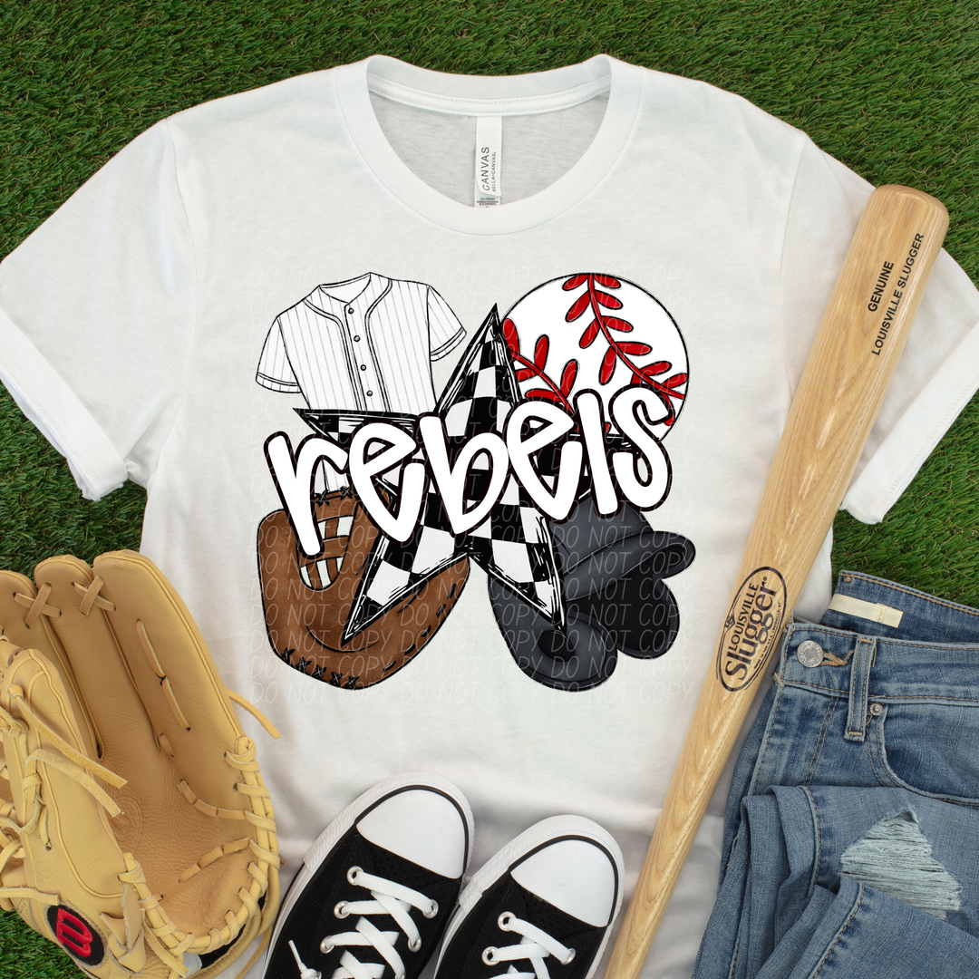 Baseball Mascots DTF Print