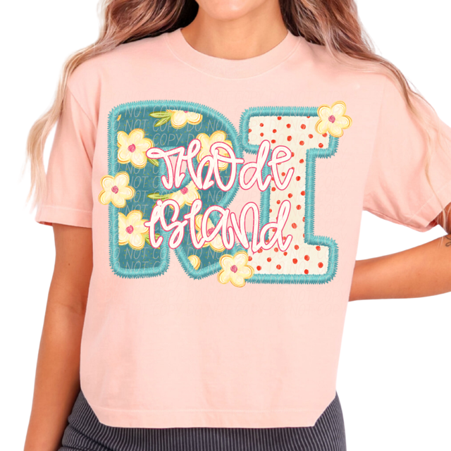 Retro Floral States DTF Print