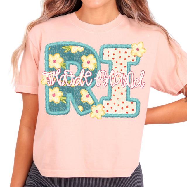 Retro Floral States DTF Print