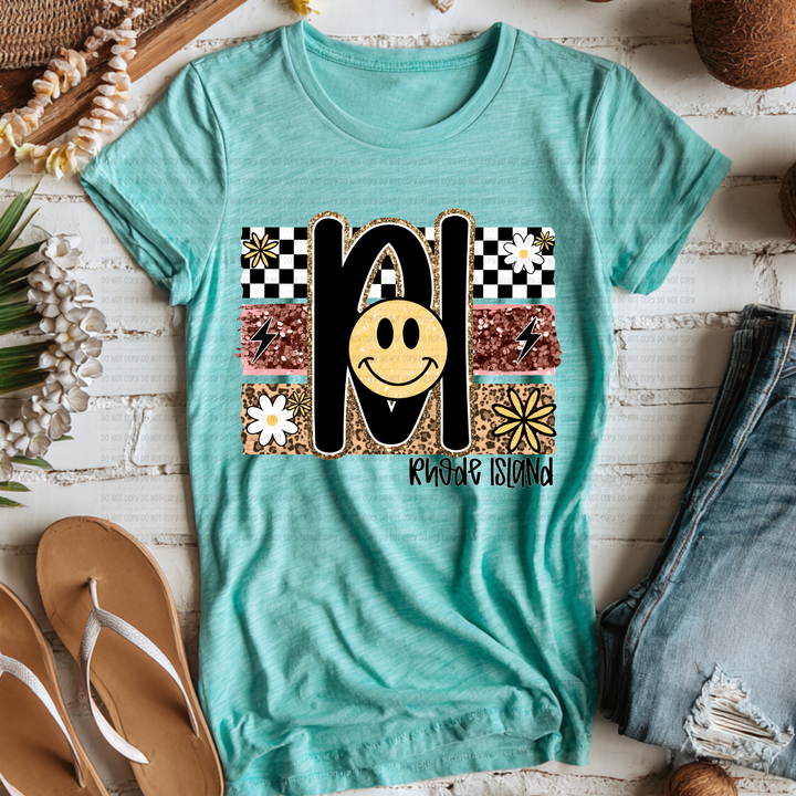 Smiley States DTF Print
