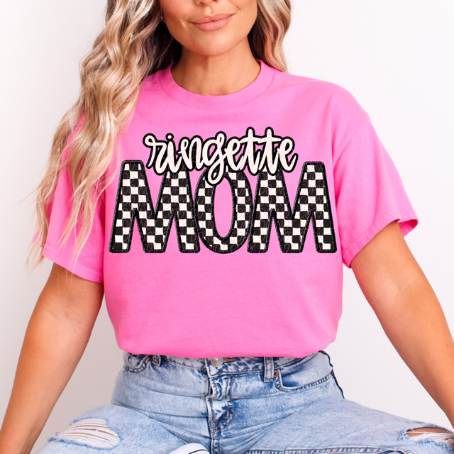 Checker Sports Mom DTF Print