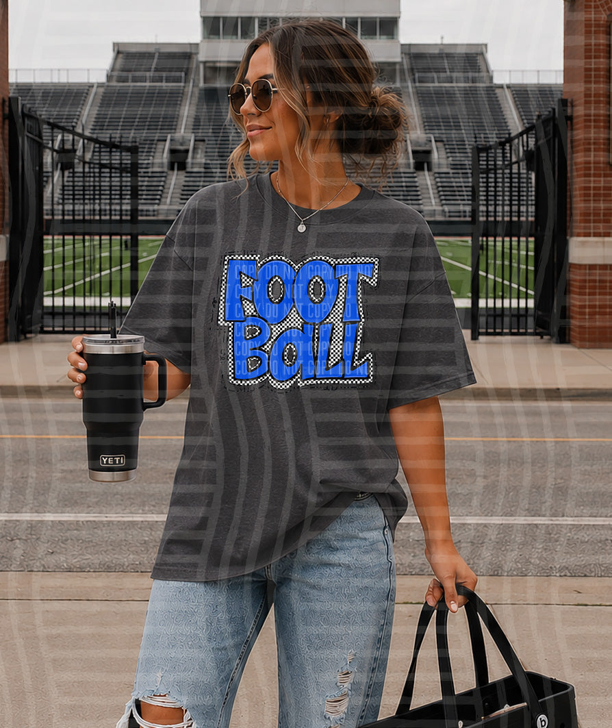 Preppy Checker Football DTF Print