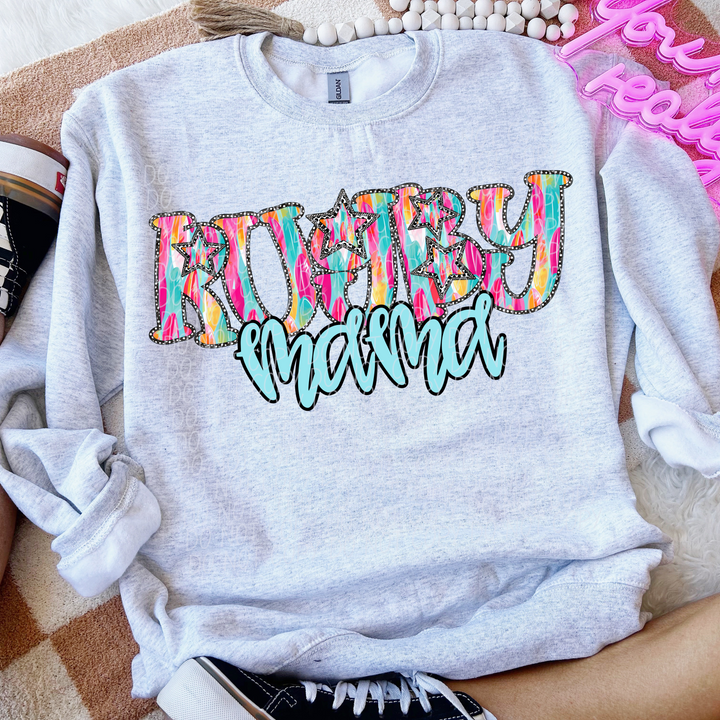 Multi Color Star Sports Mama DTF Print