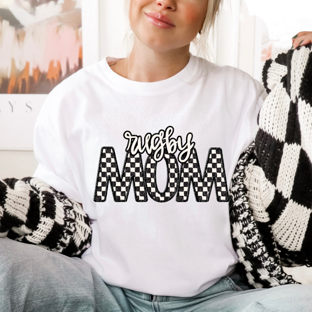 Checker Sports Mom DTF Print