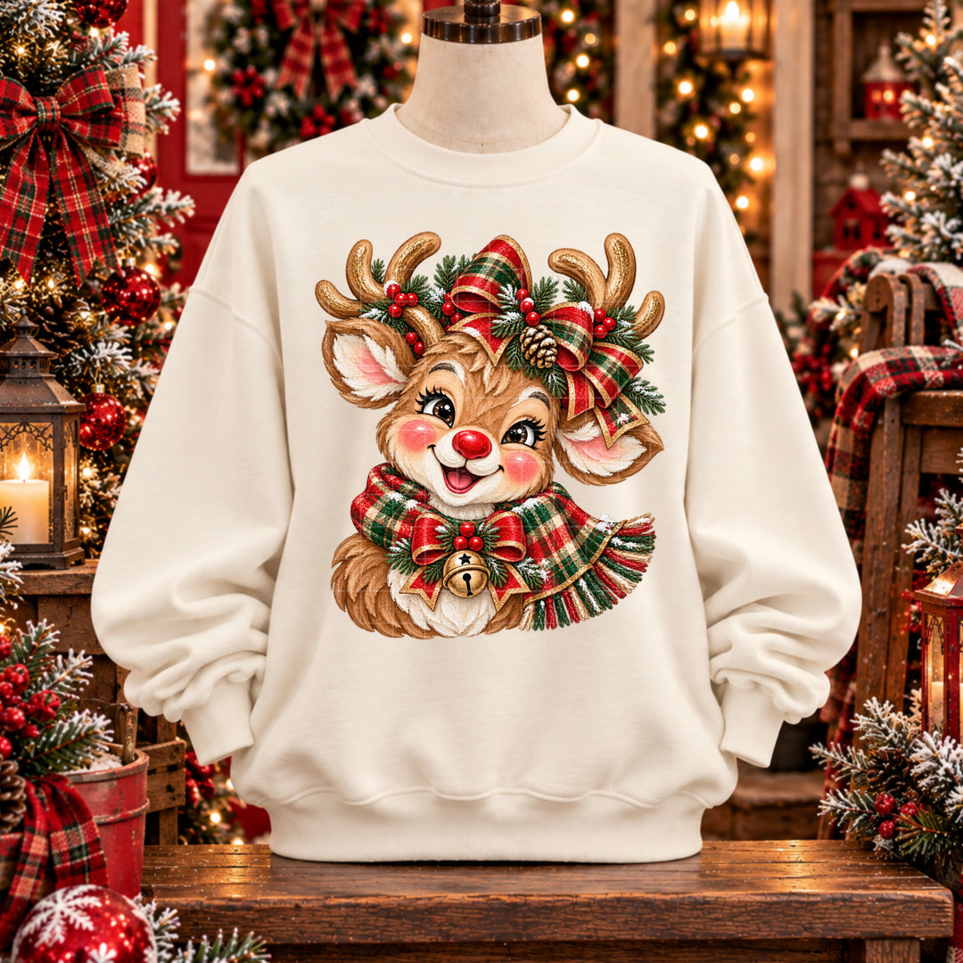 Reindeer Head DTF Print