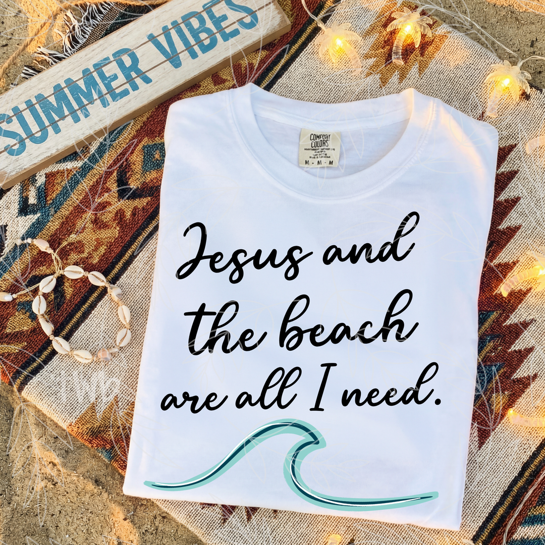 Jesus and the Beach DTF Print