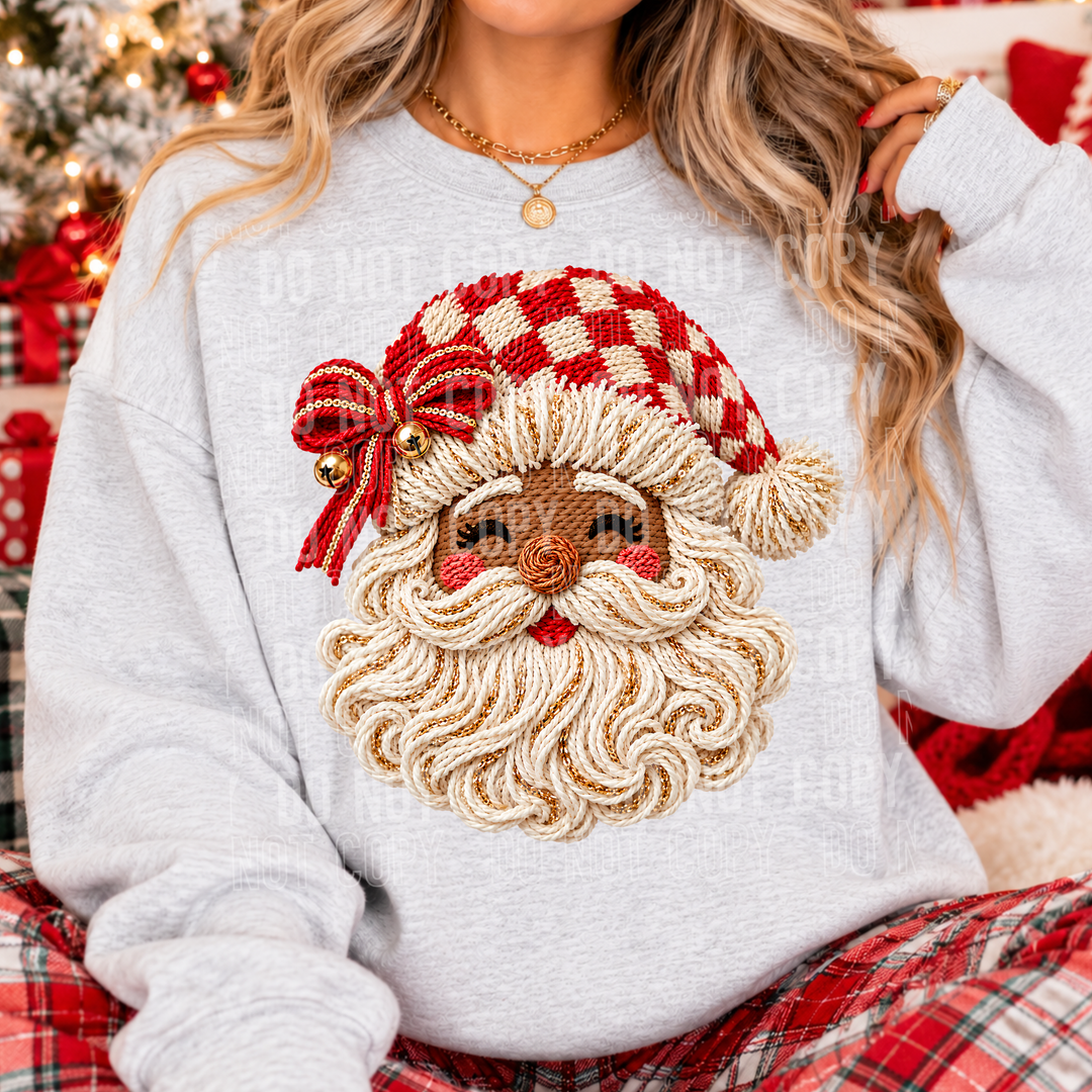 Santa Faux Yarn DTF Print