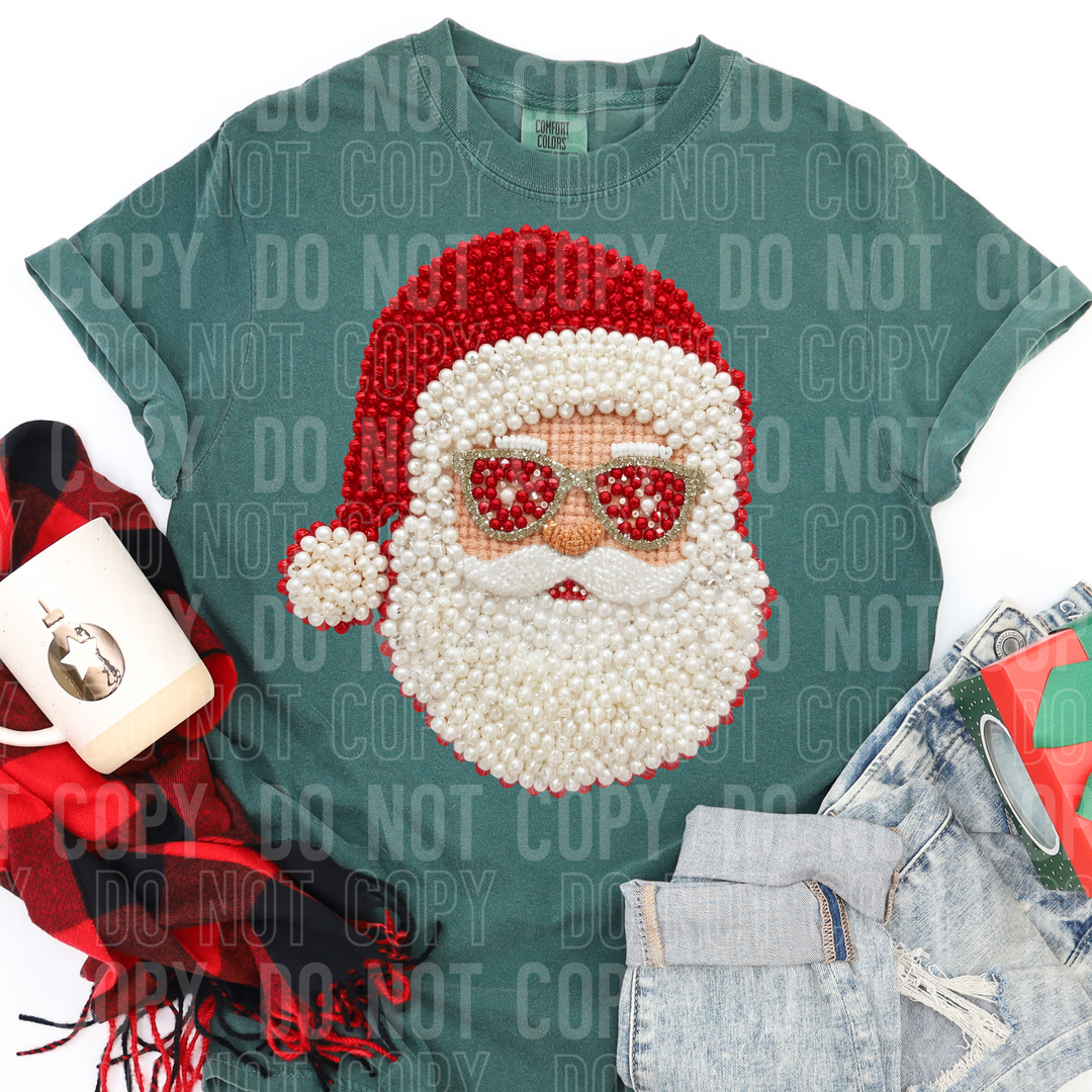 Santa Pearls DTF Print
