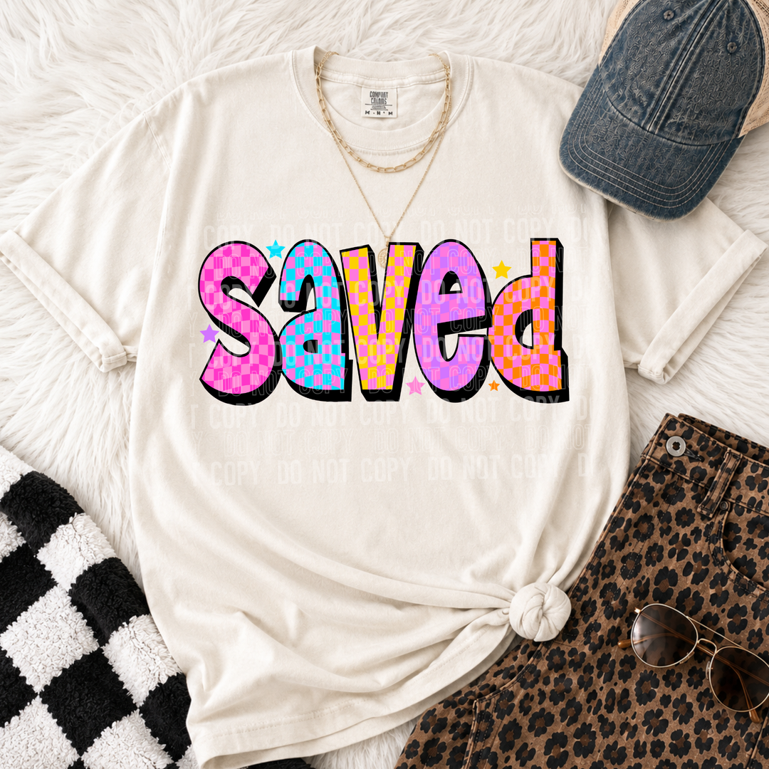Saved Checkered DTF Print