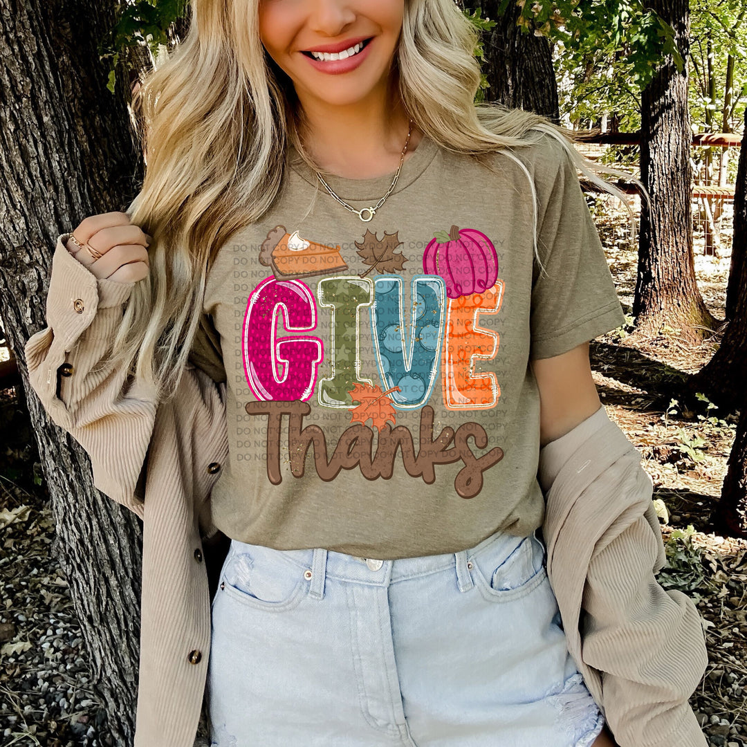 Give Thanks DTF Print