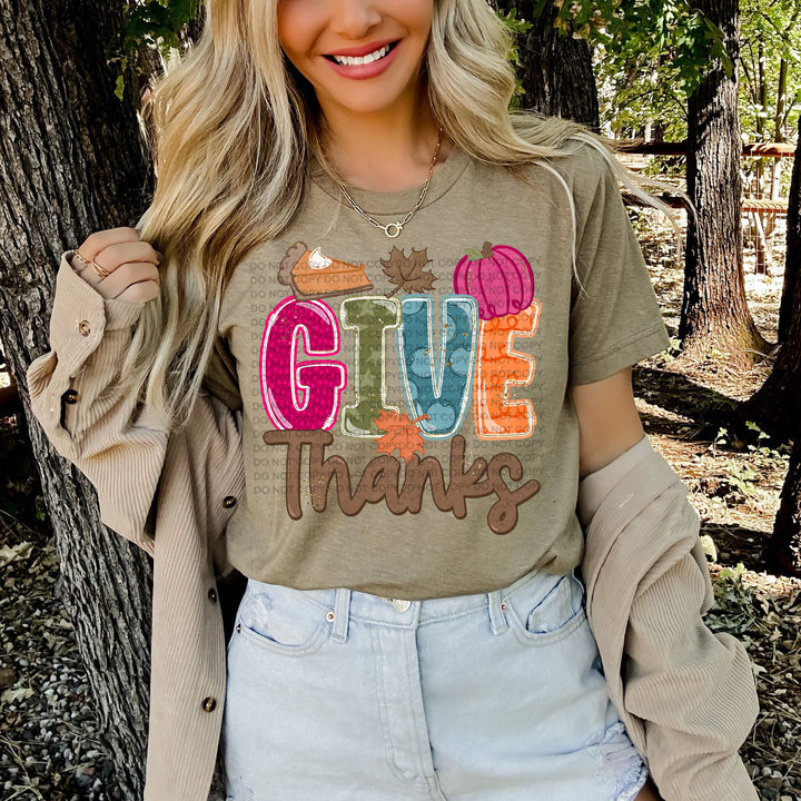 Give Thanks DTF Print