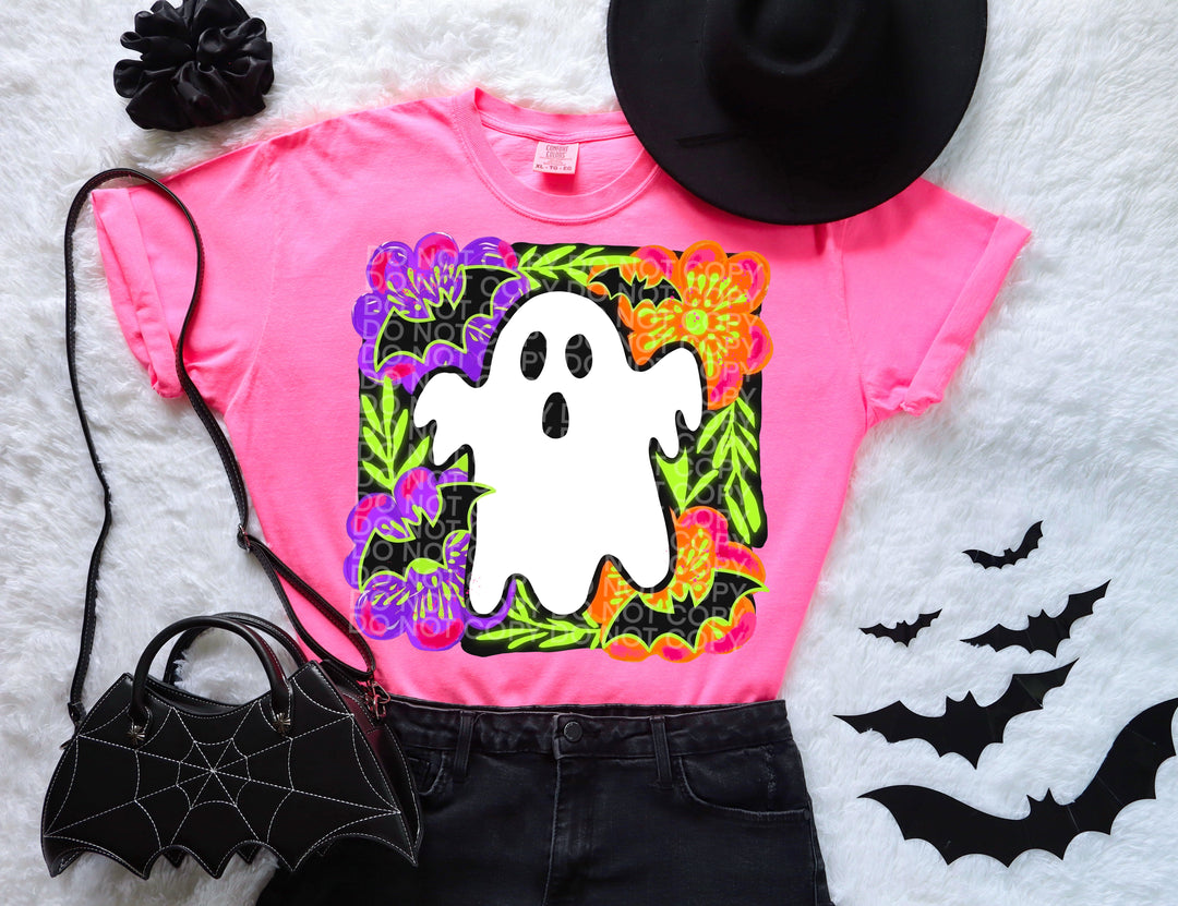 Neon Ghost DTF Print
