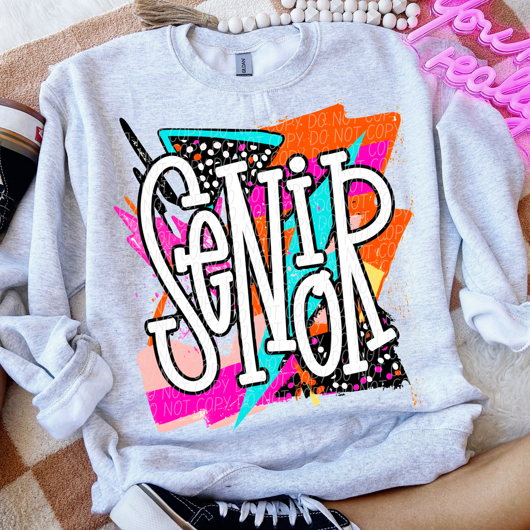 Bright Retro School Grades DTF Print