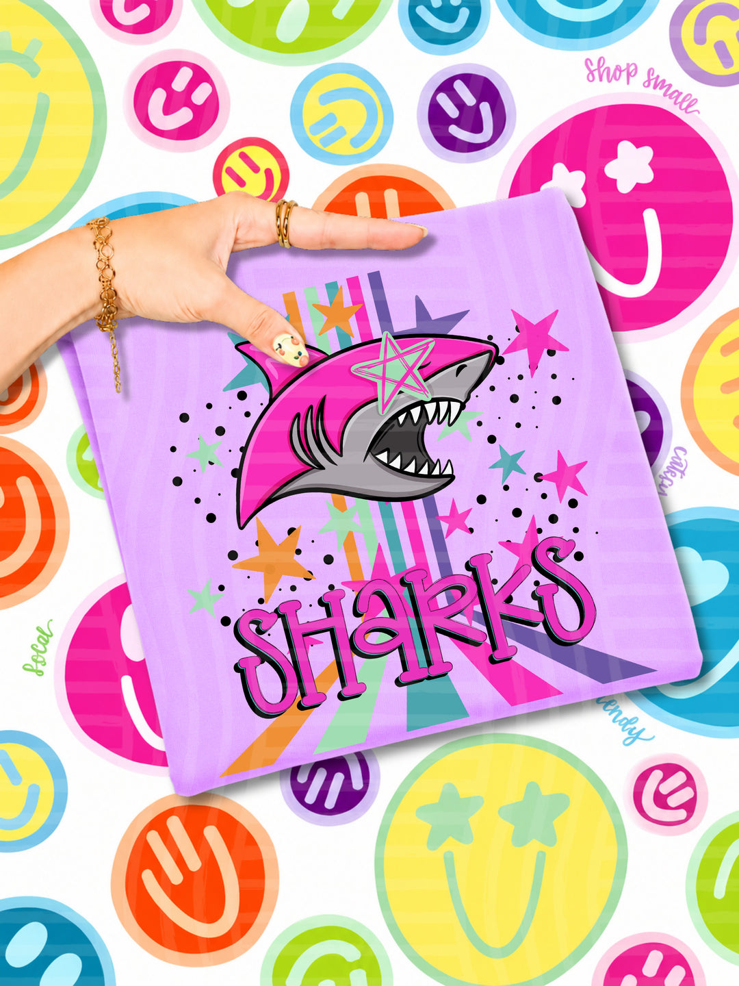 Starry Eyes Rainbow Mascots DTF Print