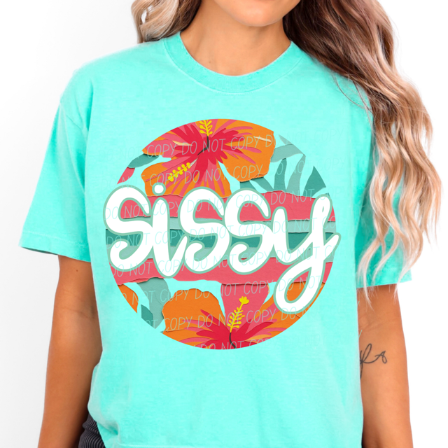 Tropical Mother's Day Titles DTF Print