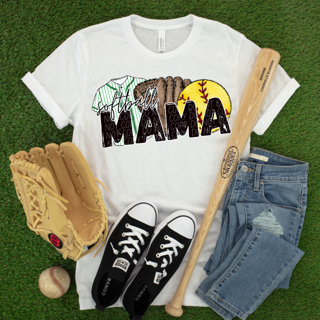 Softball Mama Trio DTF Print