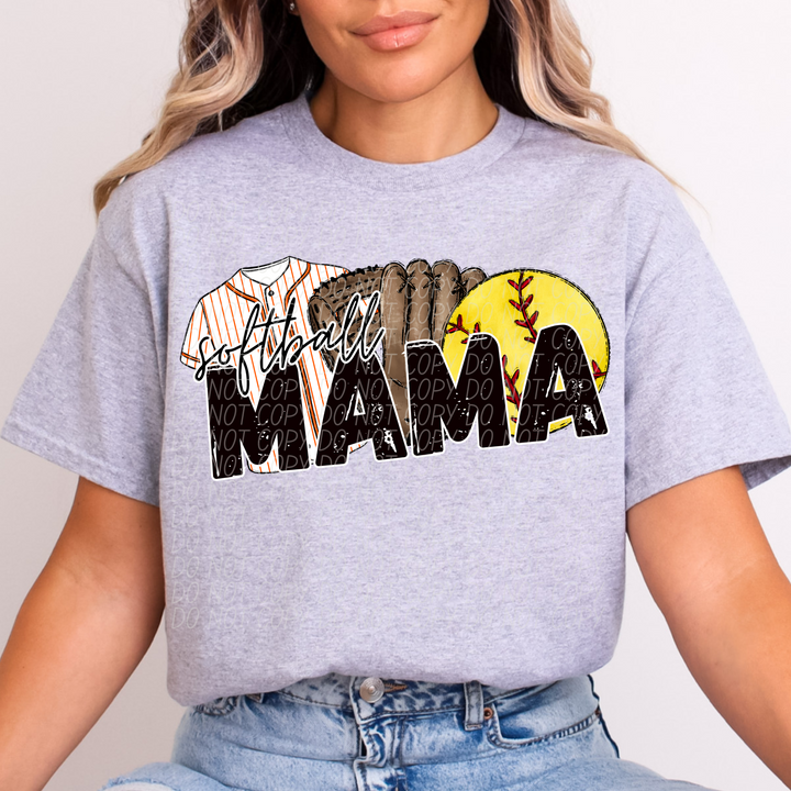 Softball Mama Trio DTF Print