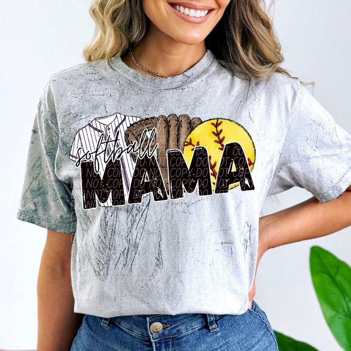 Softball Mama Trio DTF Print