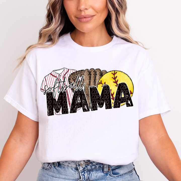 Softball Mama Trio DTF Print