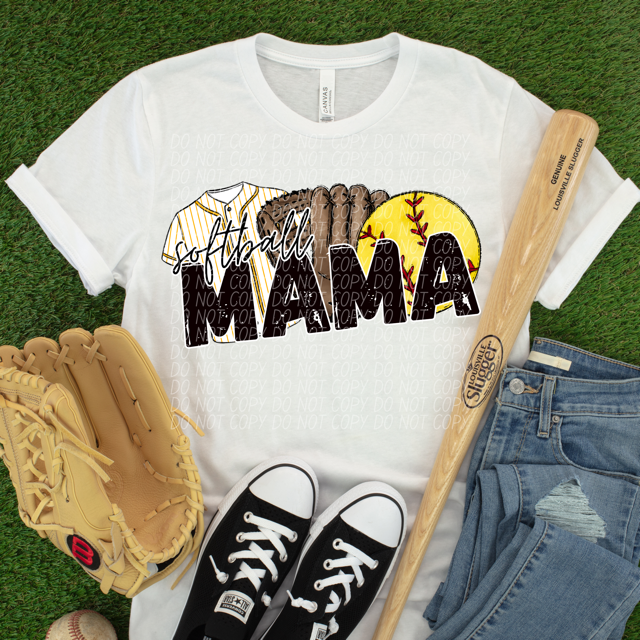 Softball Mama Trio DTF Print