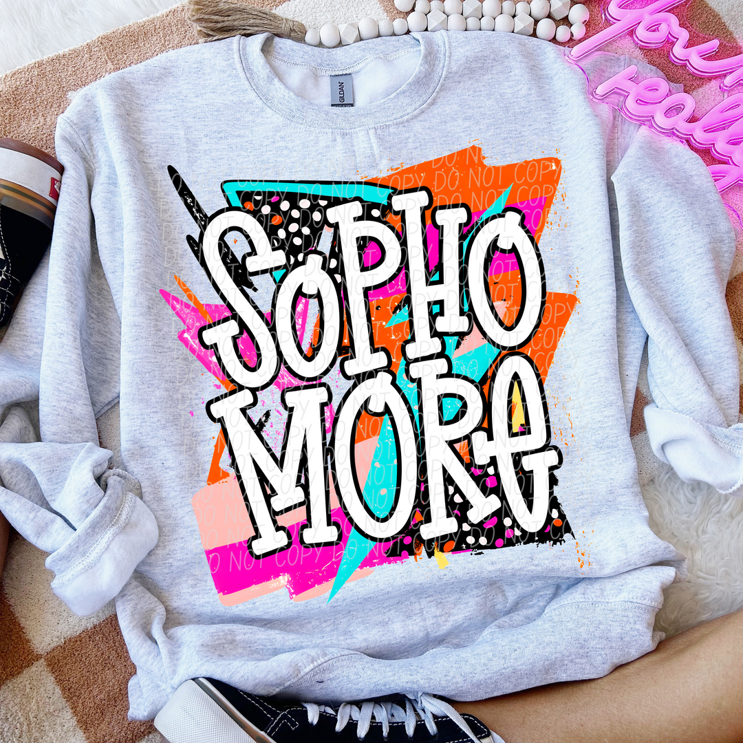 Bright Retro School Grades DTF Print