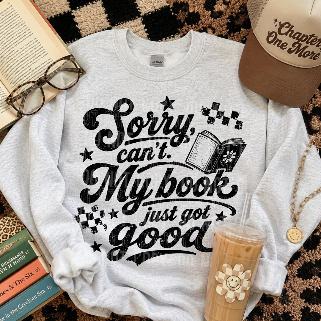 Sorry Can’t My Book Just Got Good DTF Print