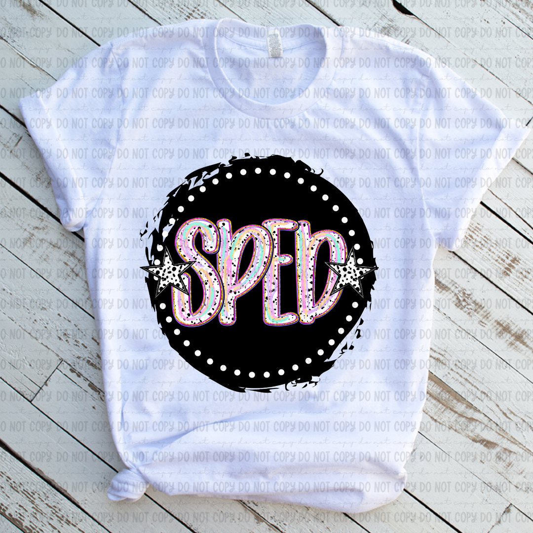 Color Dotted School Occupations DTF Print