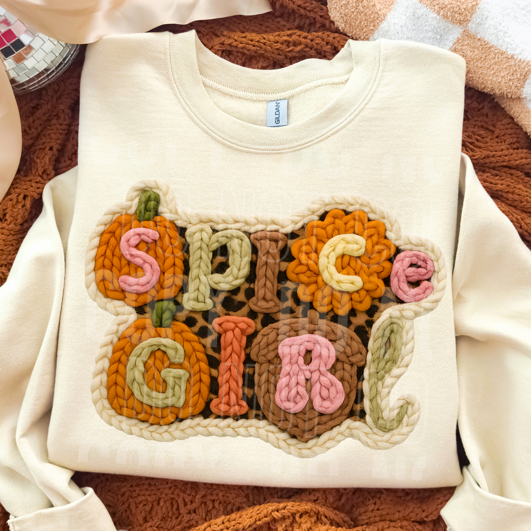 Spice Girl Leopard Yarn DTF Print