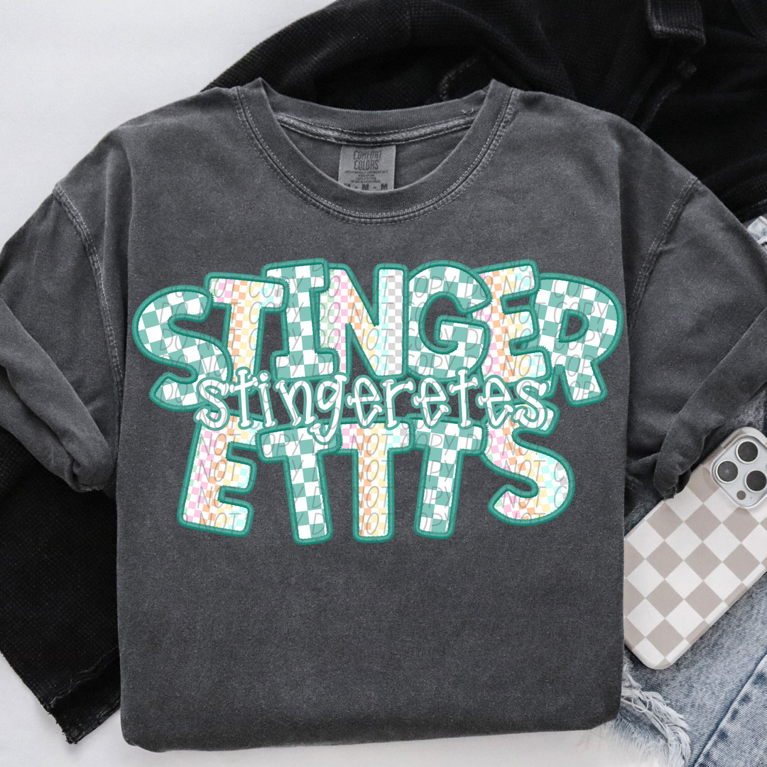 Spring Checker Mascots Youth DTF Print